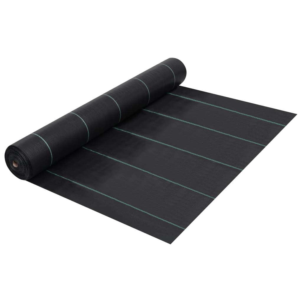 Vidaxl Carrot tissu 1x10 m pp noir