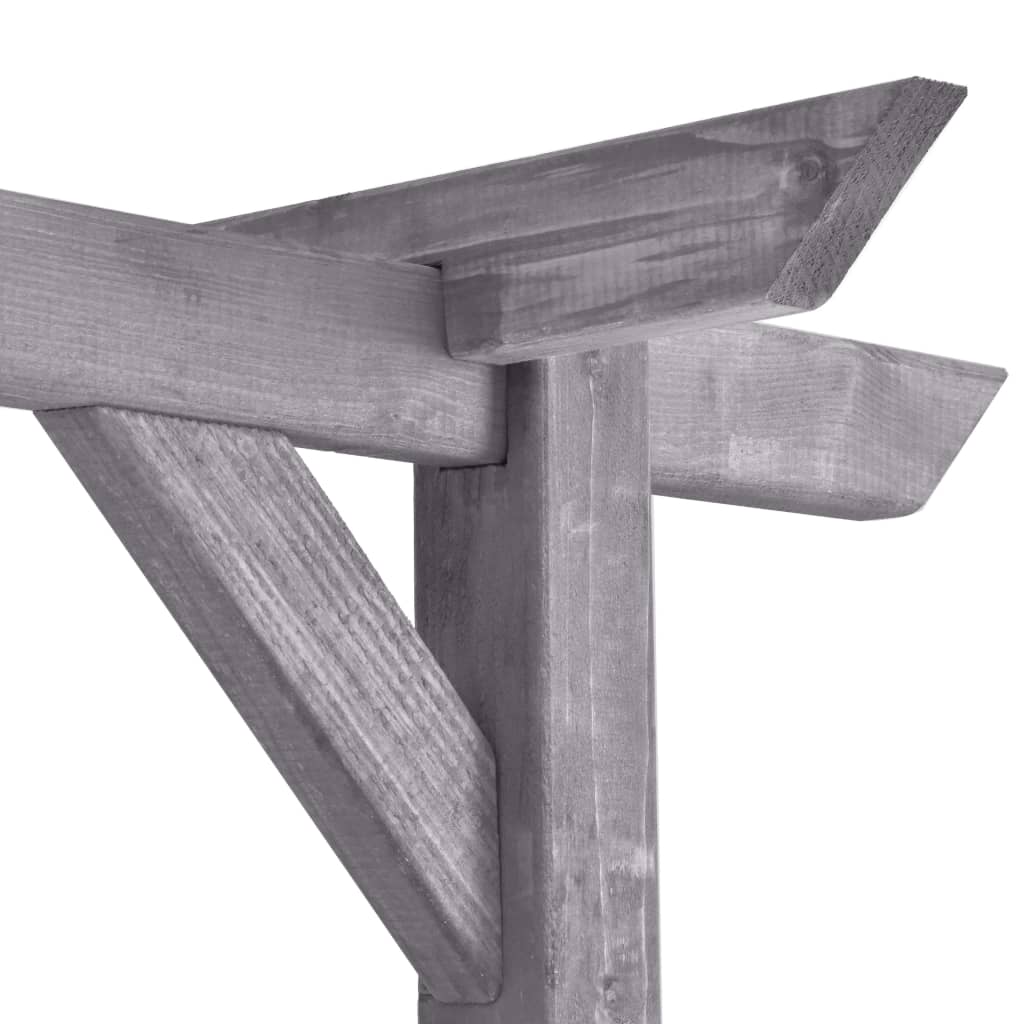 Vidaxl Pergola 200x40x205 cm en bois de pin imprégné gris