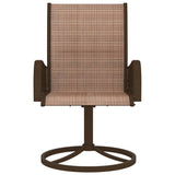 Vidaxl tuinstoelen draaibaar 2 st textileen en staal bruin
