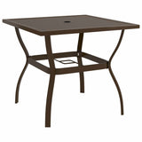 Vidaxl tuintafel 81,5x81,5x72 cm staal bruin