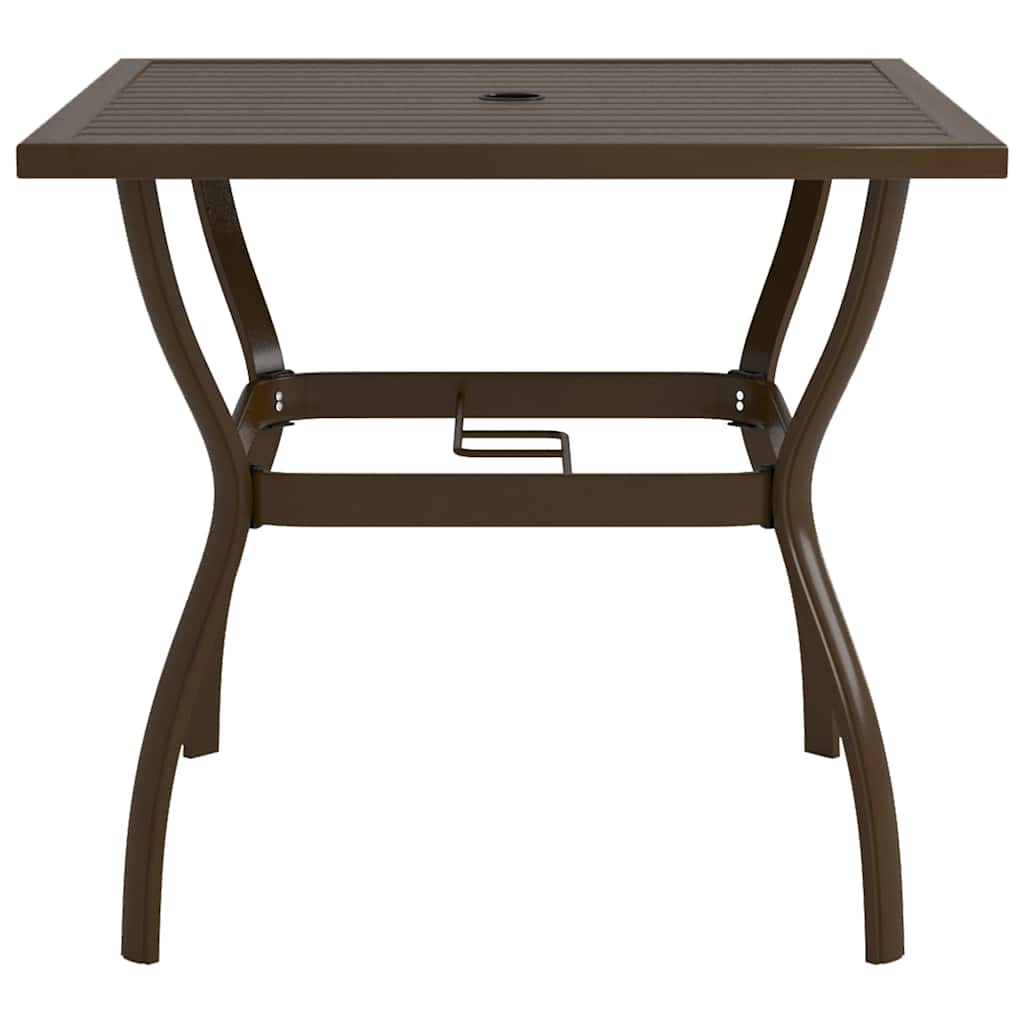 Vidaxl tuintafel 81,5x81,5x72 cm staal bruin