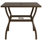 Vidaxl tuintafel 81,5x81,5x72 cm staal bruin