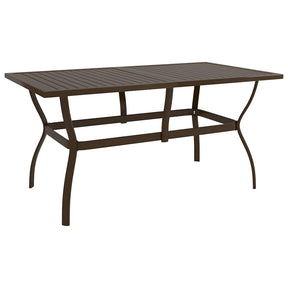 Vidaxl tuintafel 140x80x72 cm staal bruin