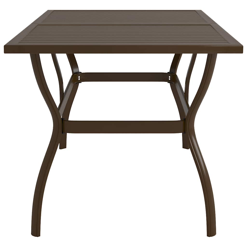 Vidaxl tuintafel 140x80x72 cm staal bruin