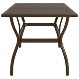 Vidaxl tuintafel 140x80x72 cm staal bruin