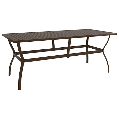 Vidaxl tuintafel 190x80x72 cm staal bruin