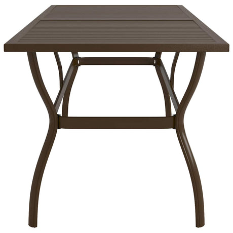 Vidaxl tuintafel 190x80x72 cm staal bruin