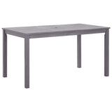 Vidaxl tuintafel 140x80x74 cm massief acaciahout greywash