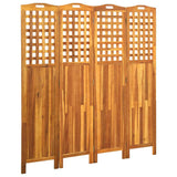 Vidaxl kamerscherm met 4 panelen 161x2x170 cm massief acaciahout