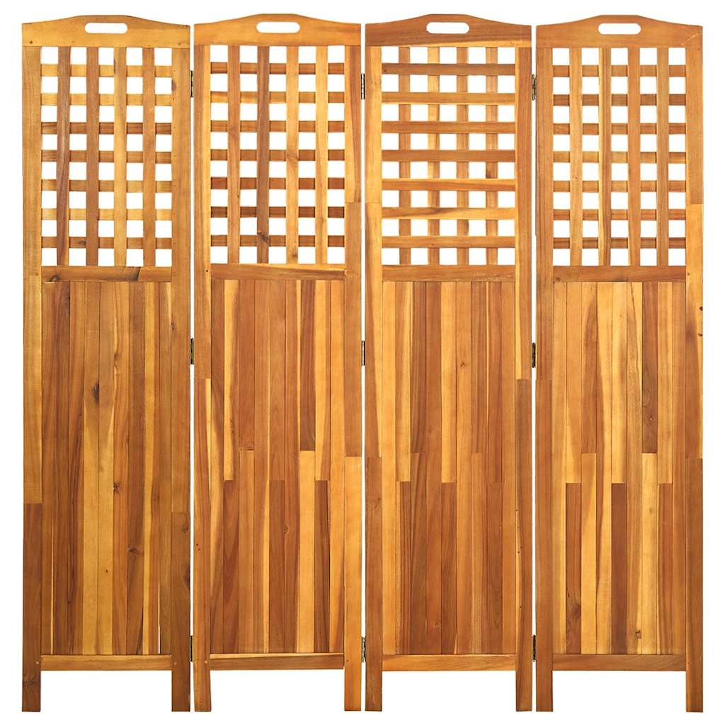 Vidaxl kamerscherm met 4 panelen 161x2x170 cm massief acaciahout