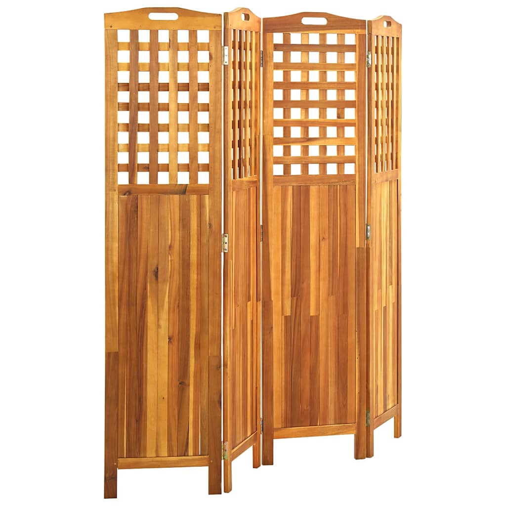 Vidaxl kamerscherm met 4 panelen 161x2x170 cm massief acaciahout