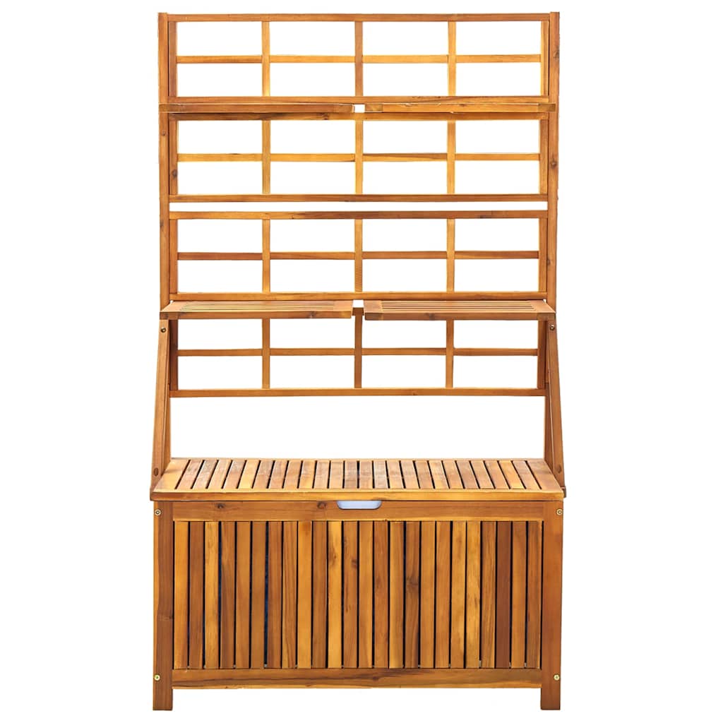 Vidaxl opbergbox met latwerk 99x55x160 cm massief acaciahout