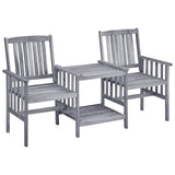 Vidaxl tuinstoelen met theetafel 159x61x92 cm massief acaciahout