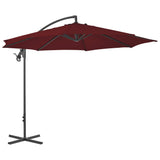 Vidaxl Floating Parasol med stålstang 300 cm Bordeaux rød