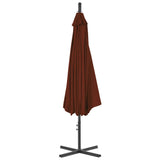 Vidaxl Parasol flottant avec poteau en acier 300 cm en terre cuite -colored