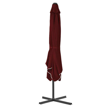 Vidaxl parasol met stalen paal 250x250x230 cm bordeauxrood