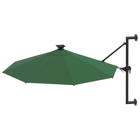 Vidaxl wandparasol met led's 300 cm groen