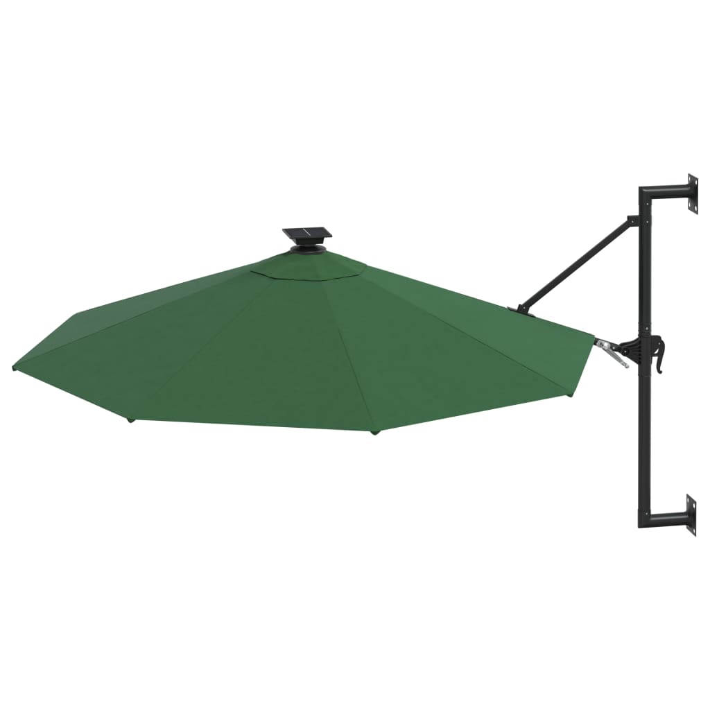 Vidaxl Wall Parasol con LED 300 cm Verde