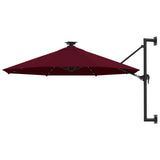 Vidaxl Wandholsolsols mat LESS 300 cm Bordeaux rout