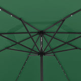 Vidaxl parasol met led-verlichting 400 cm groen