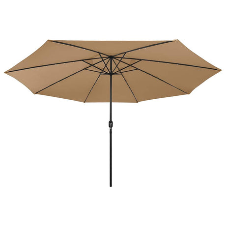 Vidaxl parasol met led-verlichting 400 cm taupe