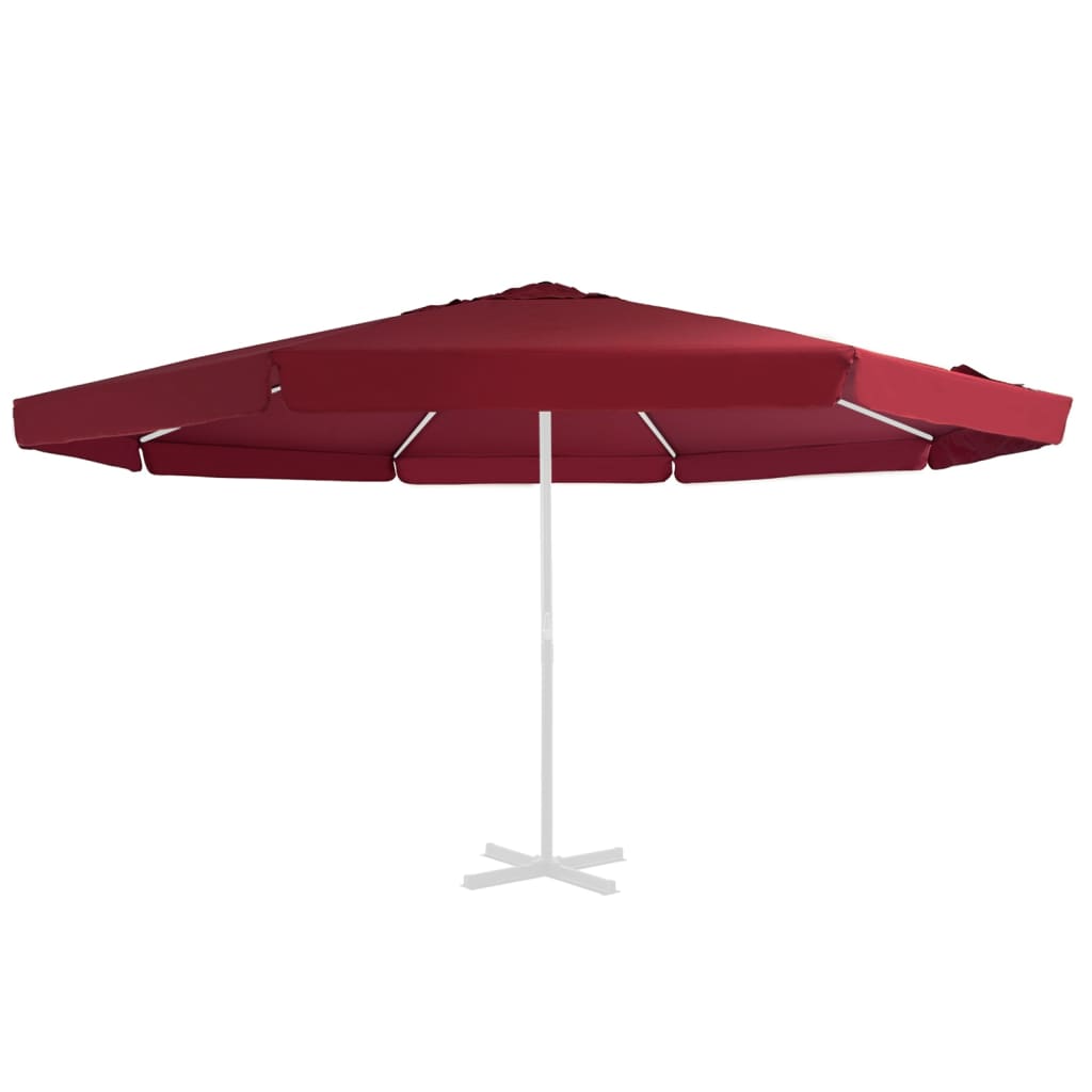 Tissu de remplacement Vidaxl pour parasol 500 cm Bordeaux rouge