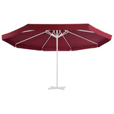 Vidaxl vervangingsdoek voor parasol 500 cm bordeauxrood