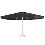 Tissu de remplacement Vidaxl pour parasol 500 cm noir