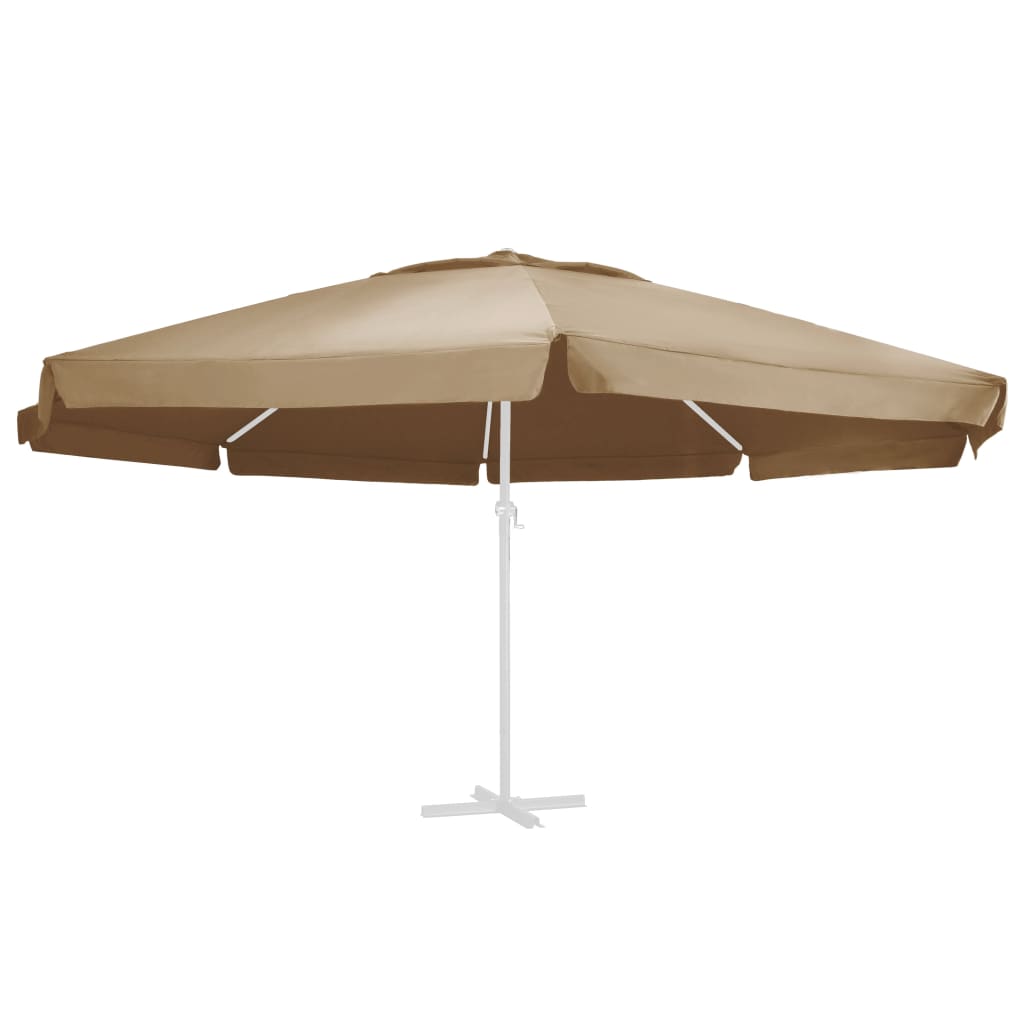 Tissu de remplacement Vidaxl pour parasol 600 cm taupe