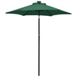 Vidaxl parasol met led-verlichting 200x211 cm aluminium groen