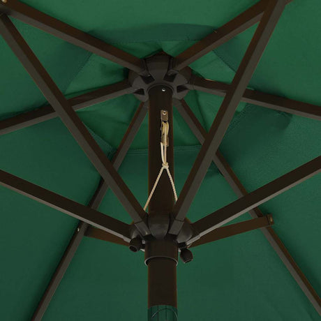 Vidaxl parasol met led-verlichting 200x211 cm aluminium groen