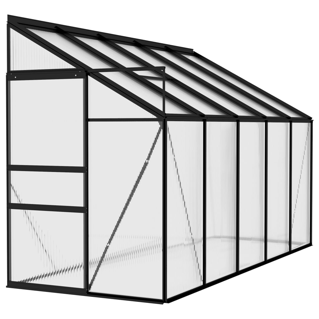 Vidaxl greenhouse 6.23 m³ Aluminum anthracite -colored