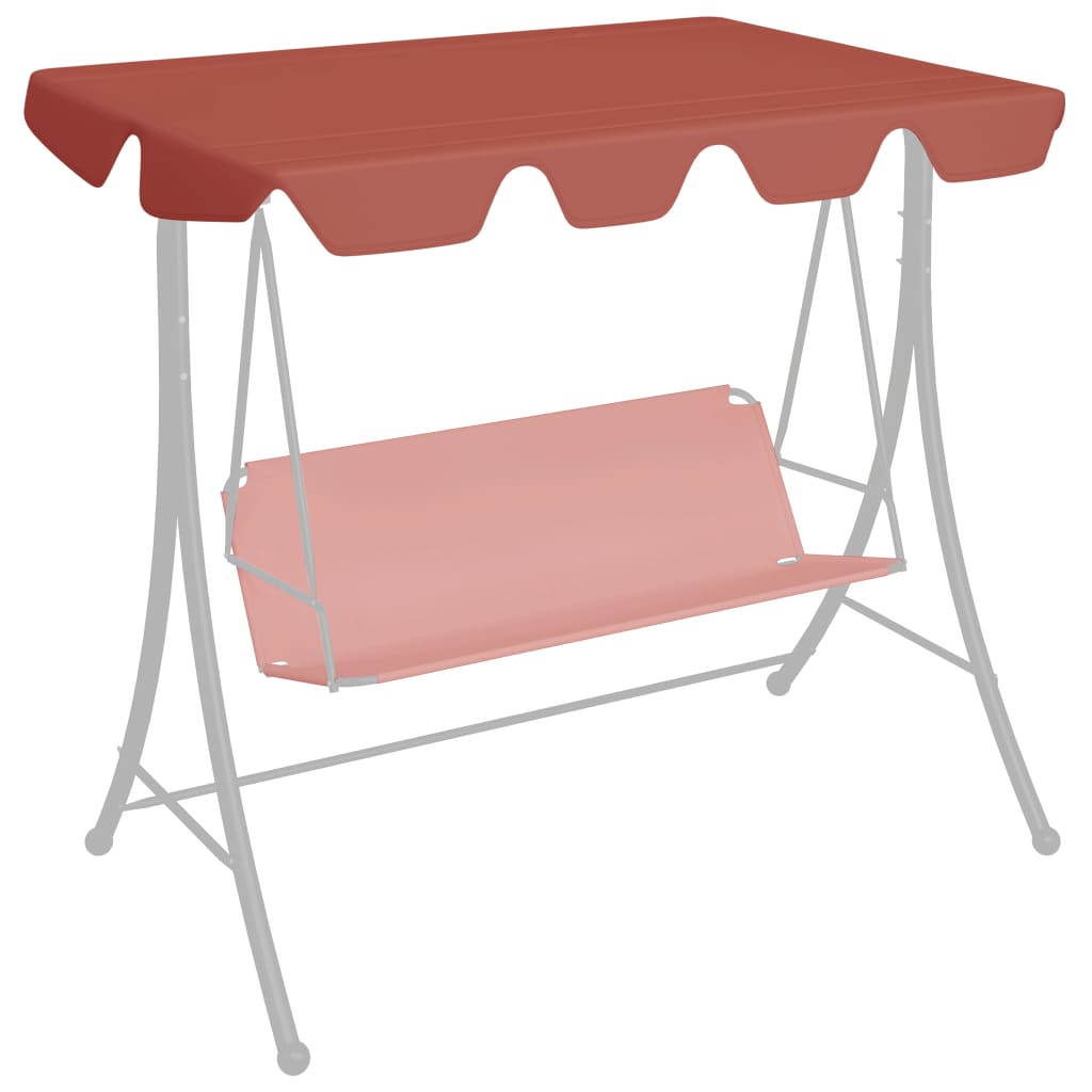 VIDAXL Slip Swing Bench 188 168x145 110 cm Terrakotta