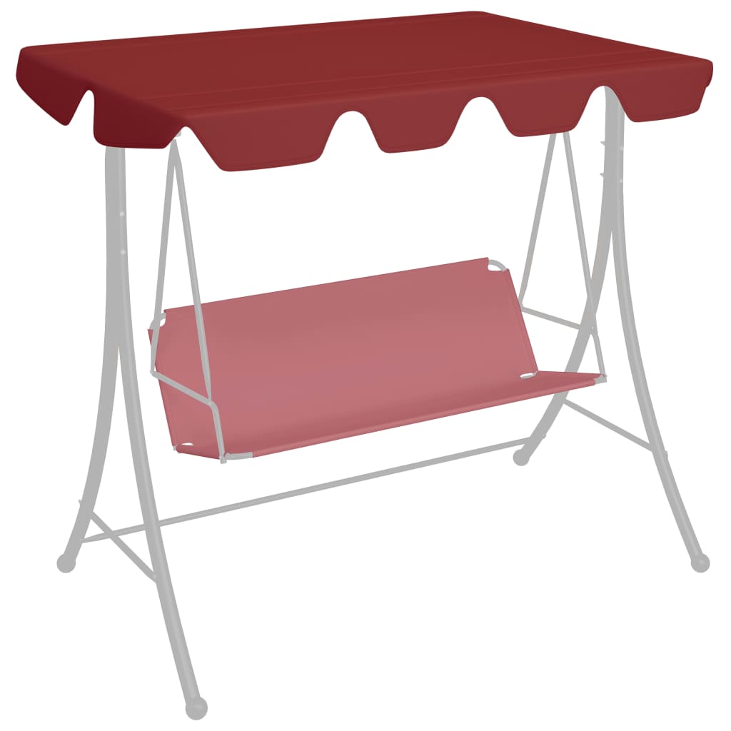 Vidaxl Slip de remplacement pour le banc de swing 188 168x145 110 cm Red