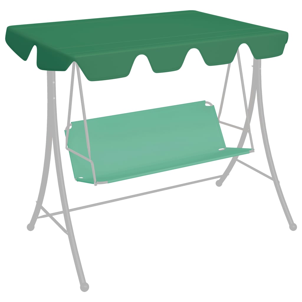 Vidaxl Udskiftning Slip til Swing Bench 150 130x105 70 cm Grøn