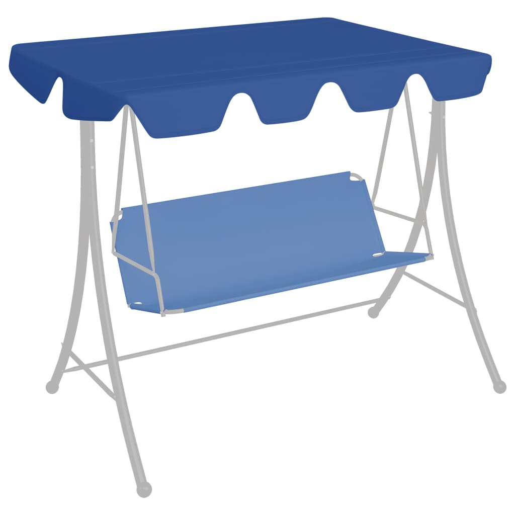 VidaXL replacement slip for swing bench 150 130x105 70 cm blue