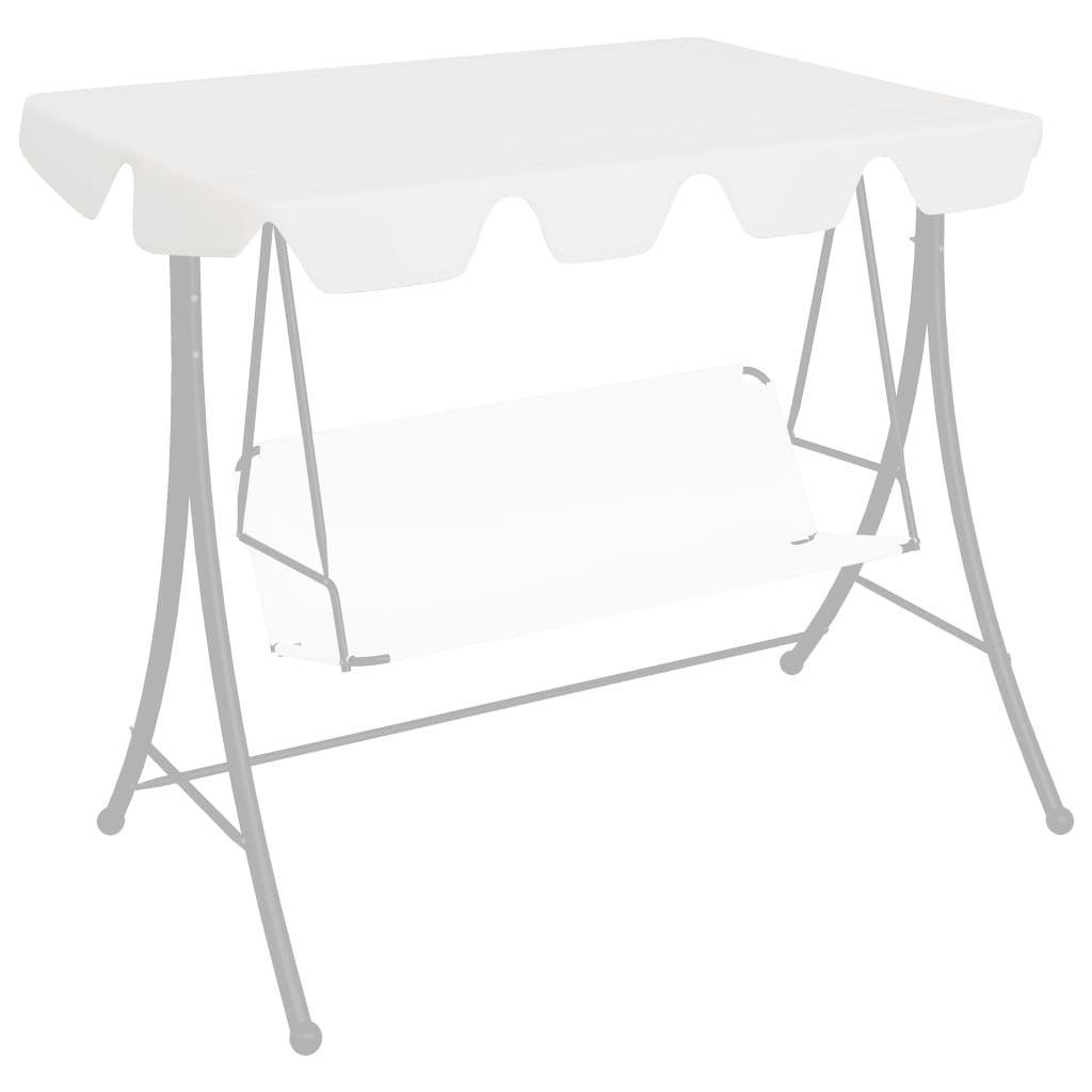 Vidaxl Slip de remplacement pour le banc de swing 150 130x105 70 cm blanc