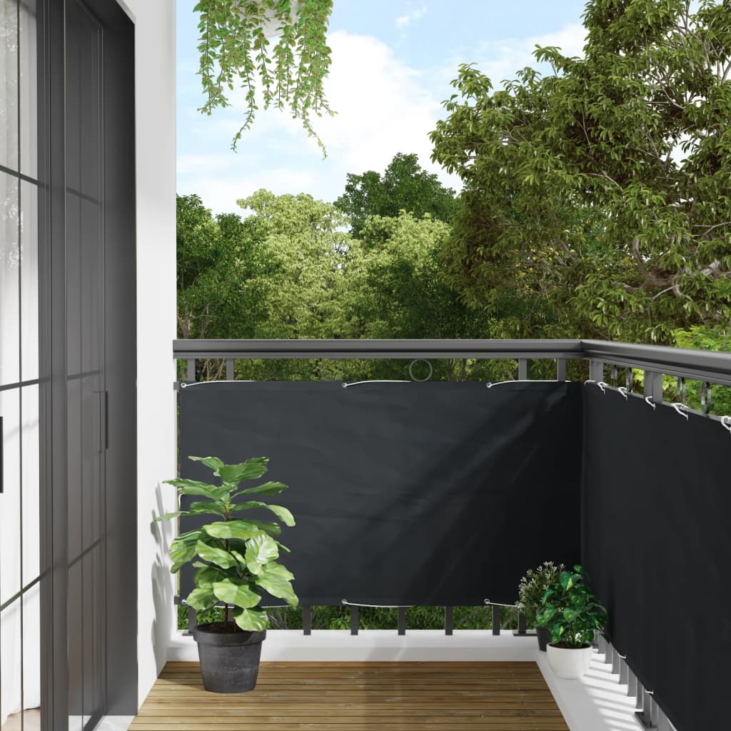 Vidaxl Balkon zaslon 75x300 cm Oxford tkanina antracit