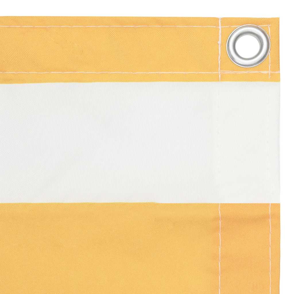 Vidaxl balkonscherm 75x600 cm oxford stof wit en geel