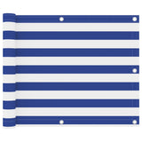 Vidaxl balkonscherm 75x300 cm oxford stof wit en blauw