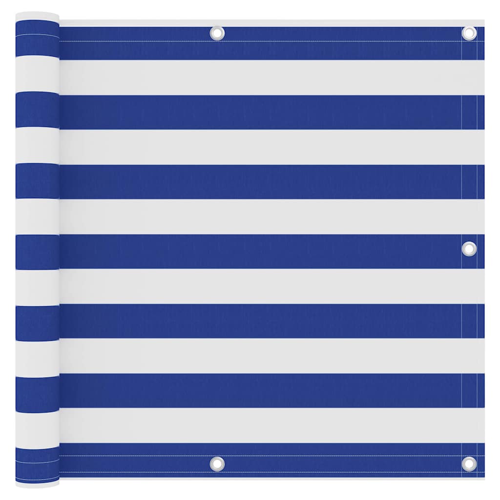 Vidaxl balkonscherm 90x400 cm oxford stof wit en blauw