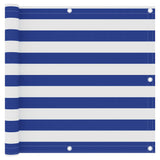 Vidaxl balkonscherm 90x500 cm oxford stof wit en blauw
