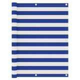 Vidaxl balkonscherm 120x300 cm oxford stof wit en blauw