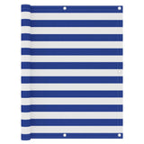 Vidaxl balkonscherm 120x600 cm oxford stof wit en blauw