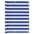 Vidaxl balkonscherm 120x600 cm oxford stof wit en blauw