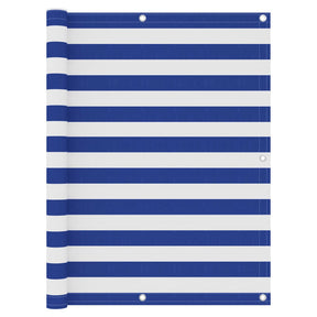 Vidaxl balkonscherm 120x600 cm oxford stof wit en blauw
