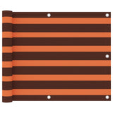 Vidaxl balkonscherm 75x300 cm oxford stof oranje en bruin