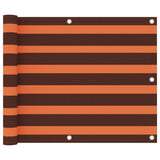 Vidaxl balkonscherm 75x500 cm oxford stof oranje en bruin