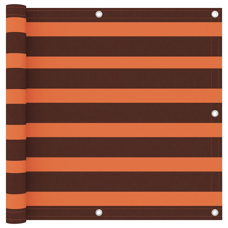 Vidaxl balkonscherm 90x400 cm oxford stof oranje en bruin