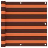 Vidaxl balkonscherm 90x500 cm oxford stof oranje en bruin